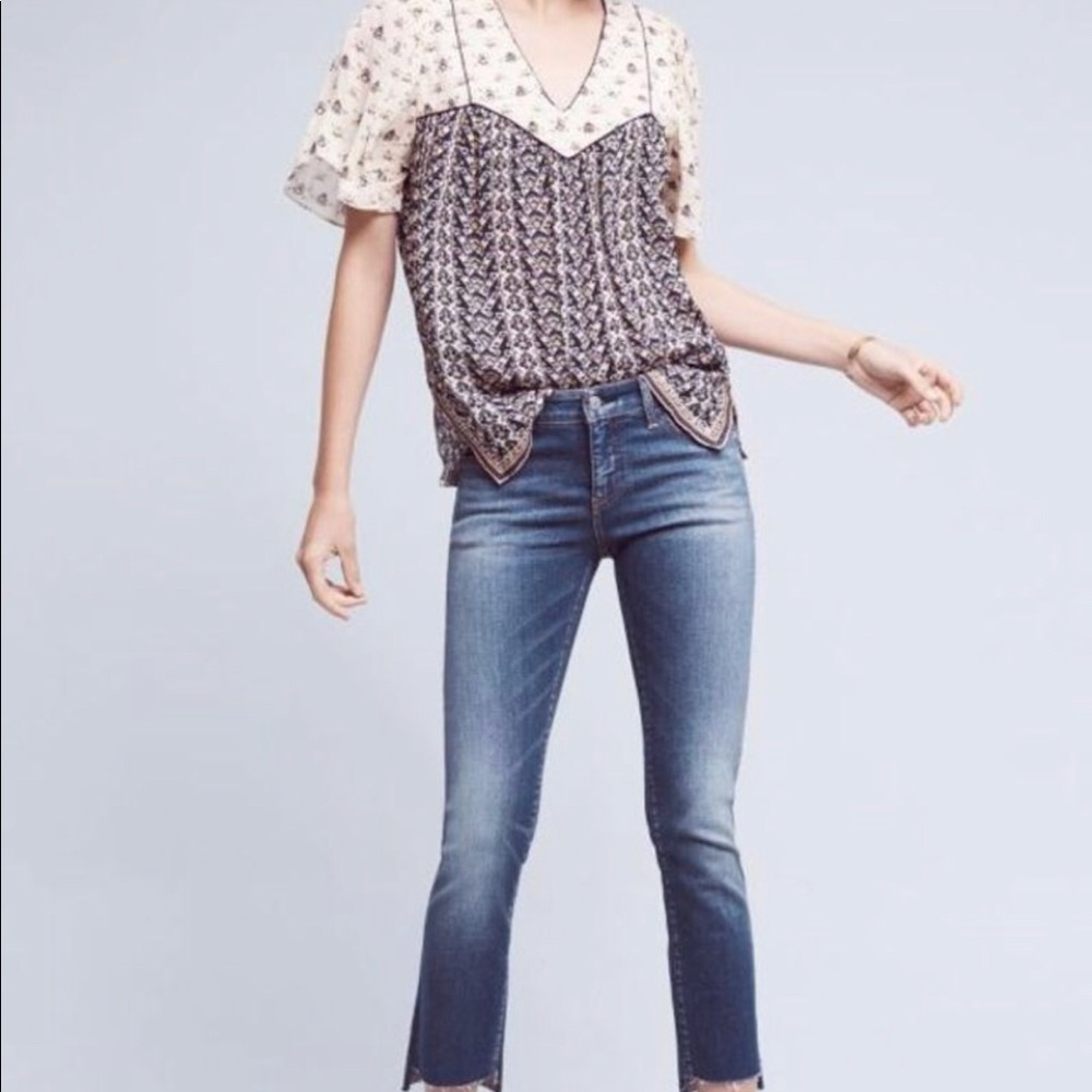 Anthropologie Pilcro Parallel midrise crop size 26